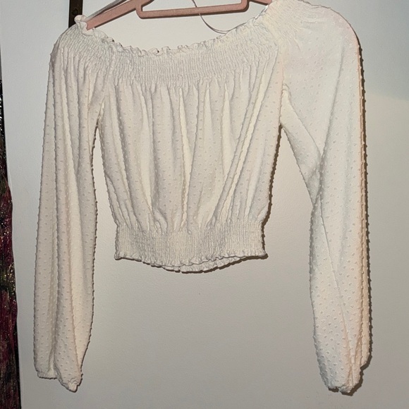 Divided Tops - Divided White Textured Off-Shoulder Blouse